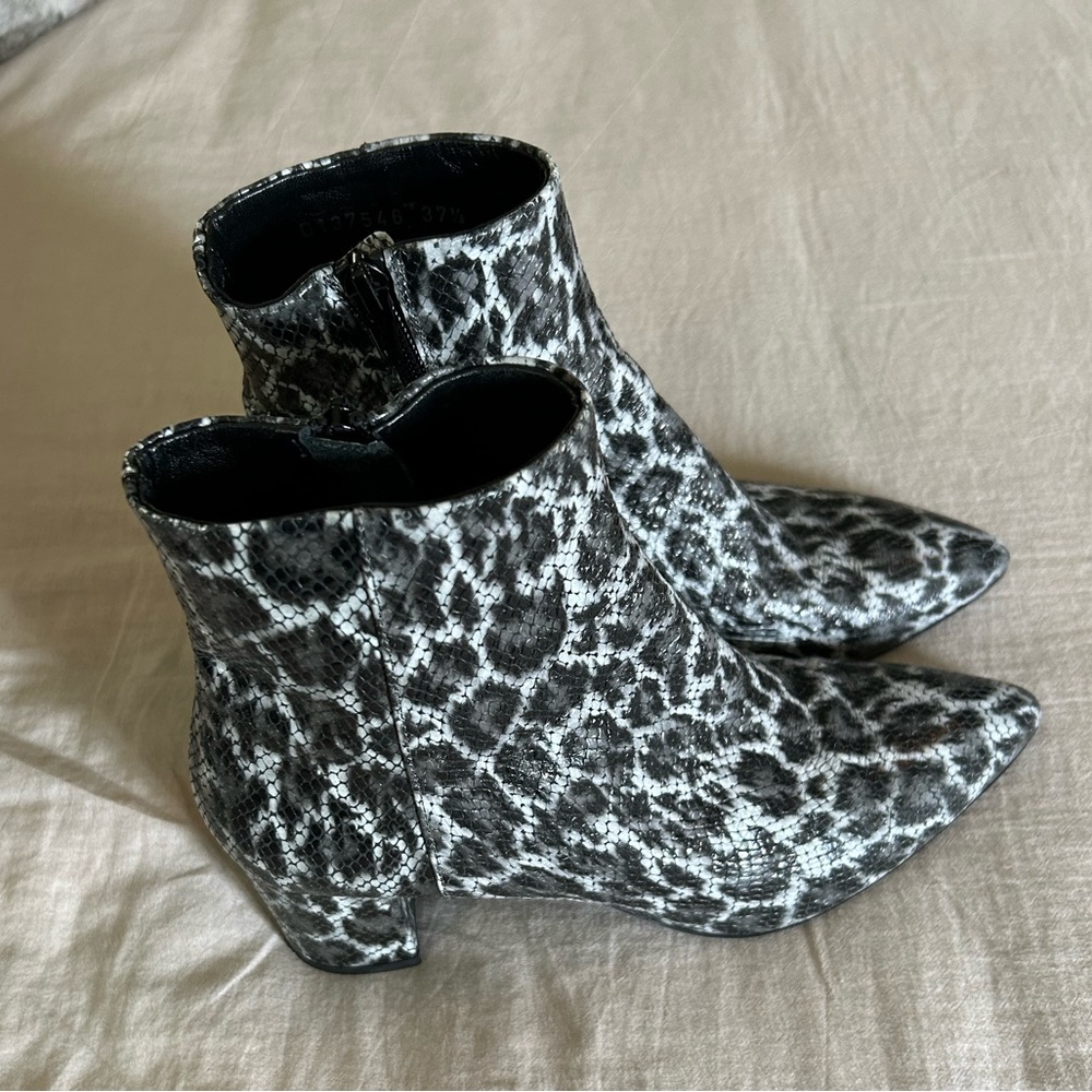 AGL Marette Snake Embossed Leopard Print Boots